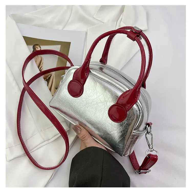 2024 Silver Red Shell Bowling Bag for Women — feature 22