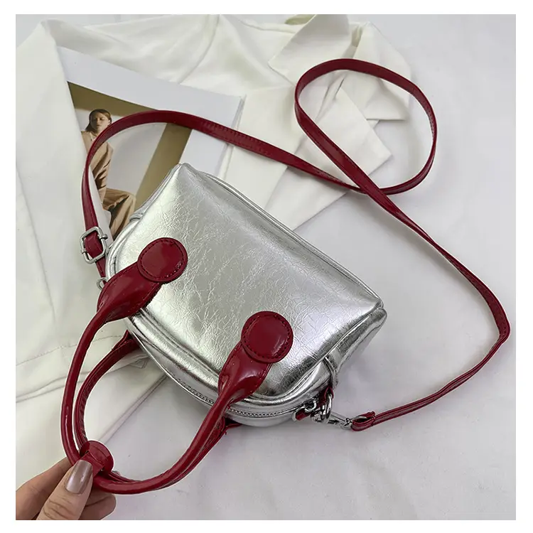 2024 Silver Red Shell Bowling Bag for Women — feature 23