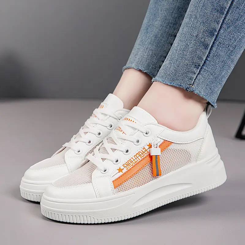 Women White Mesh Casual Sneakers 2025 - Image 6