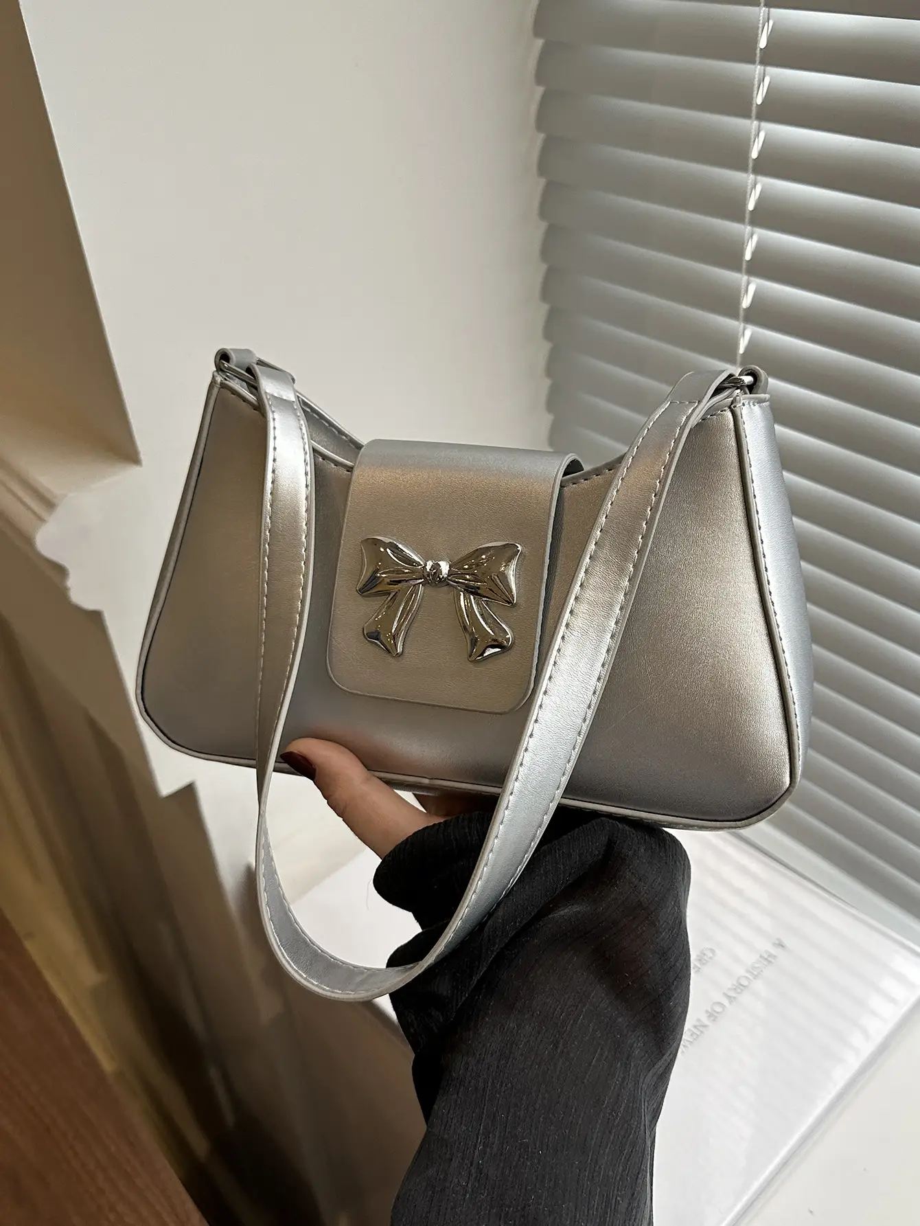 Women's Butterfly Bow Shoulder Bag Beige 2024 - Image 8