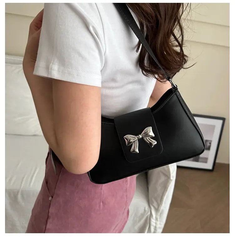 Women's Butterfly Bow Shoulder Bag Beige 2024 — feature 12