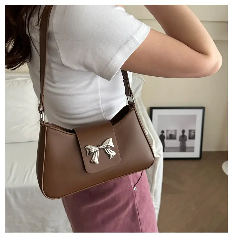 Women's Butterfly Bow Shoulder Bag Beige 2024 — feature 14