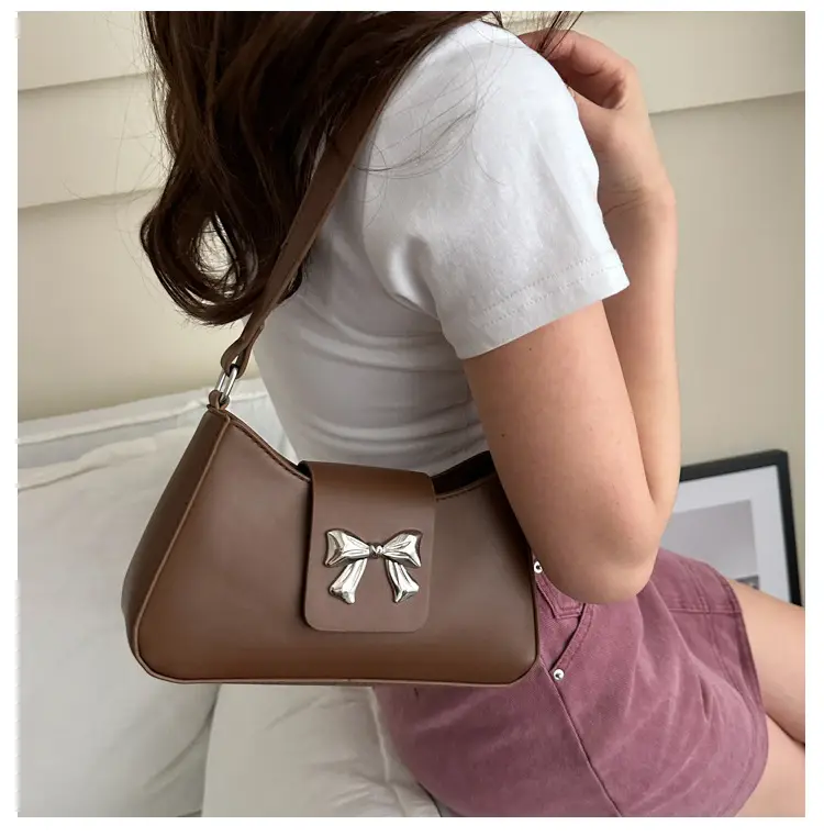 Women's Butterfly Bow Shoulder Bag Beige 2024 — feature 15