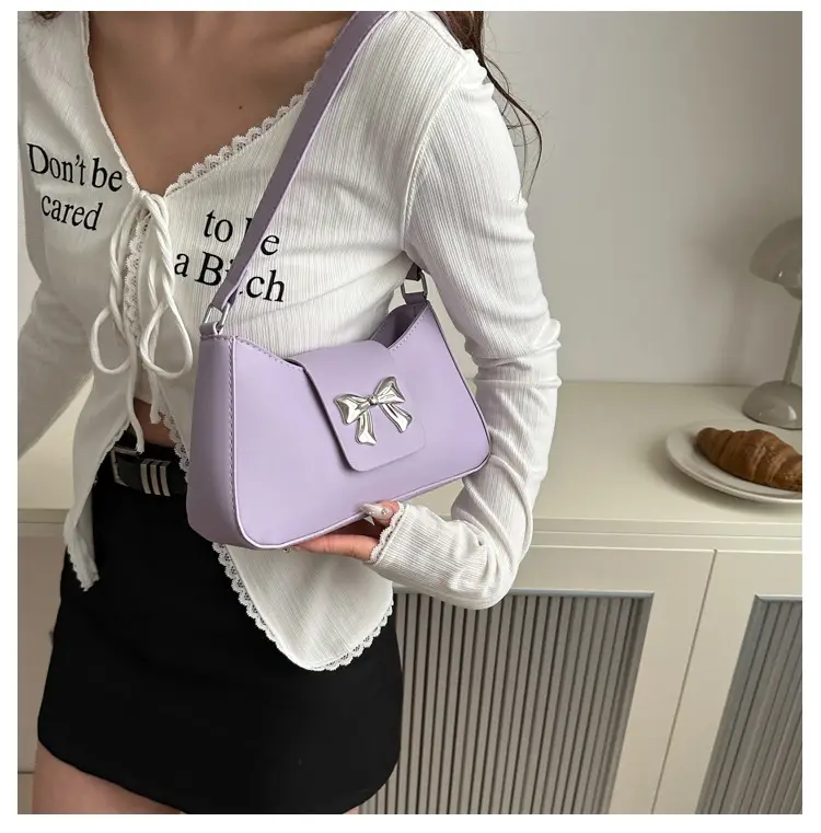 Women's Butterfly Bow Shoulder Bag Beige 2024 — feature 18