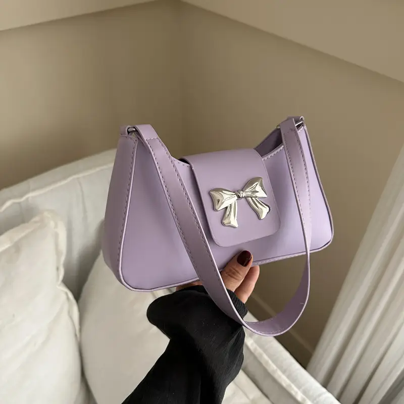 Women's Butterfly Bow Shoulder Bag Beige 2024 - Image 6