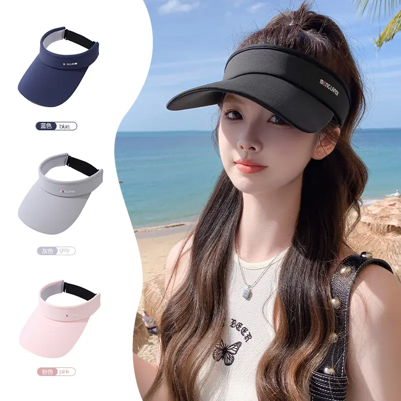 Women UV Sunglasses Cap White Adjustable - Image 5