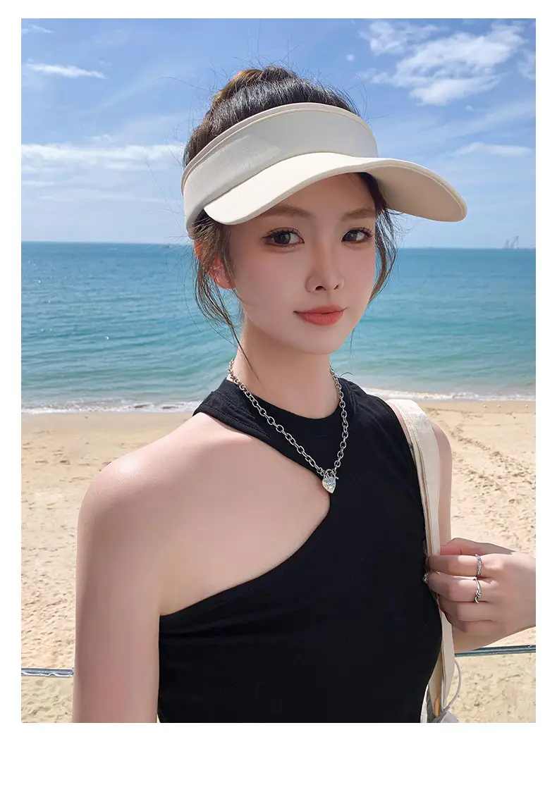 Women UV Sunglasses Cap White Adjustable — feature 10