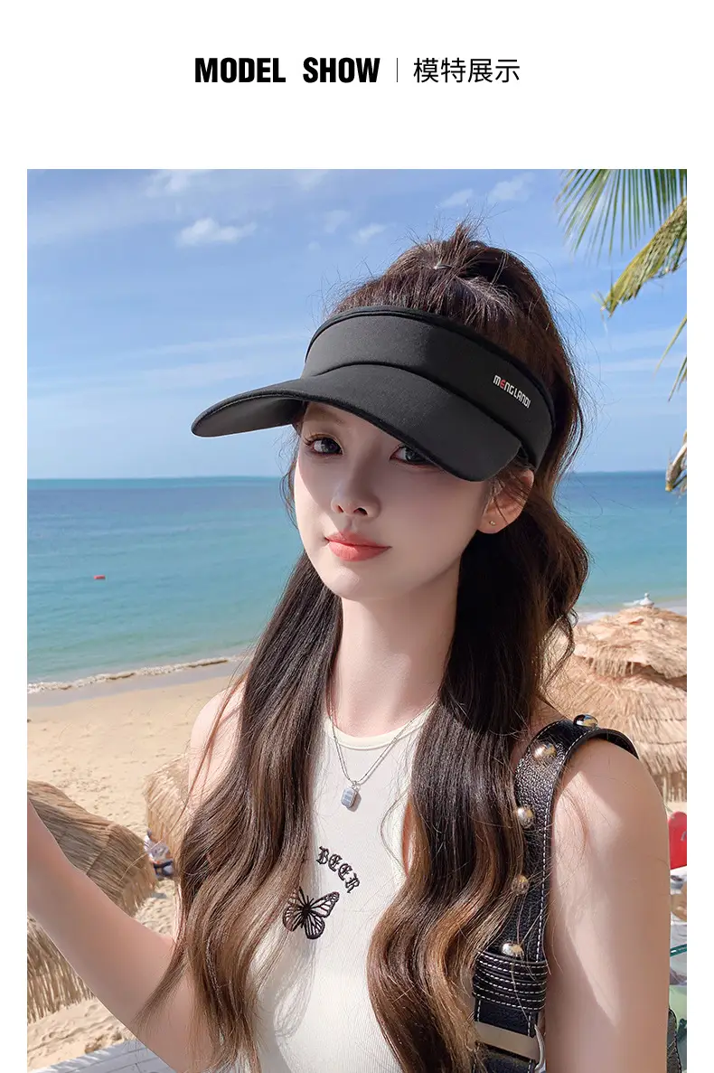 Women UV Sunglasses Cap White Adjustable — feature 6