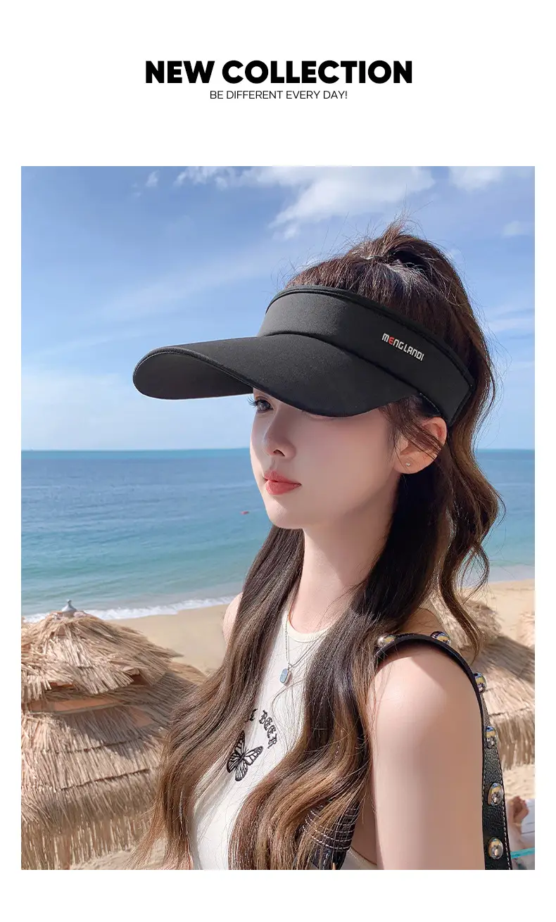 Women UV Sunglasses Cap White Adjustable — feature 9