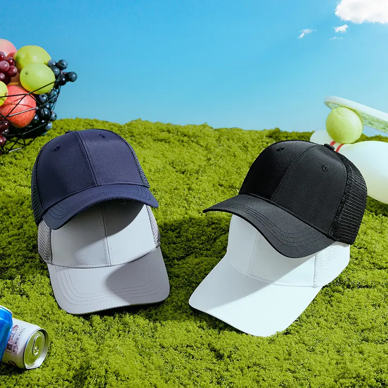 2025 Spring Mesh Baseball Cap Navy Blue - Image 6