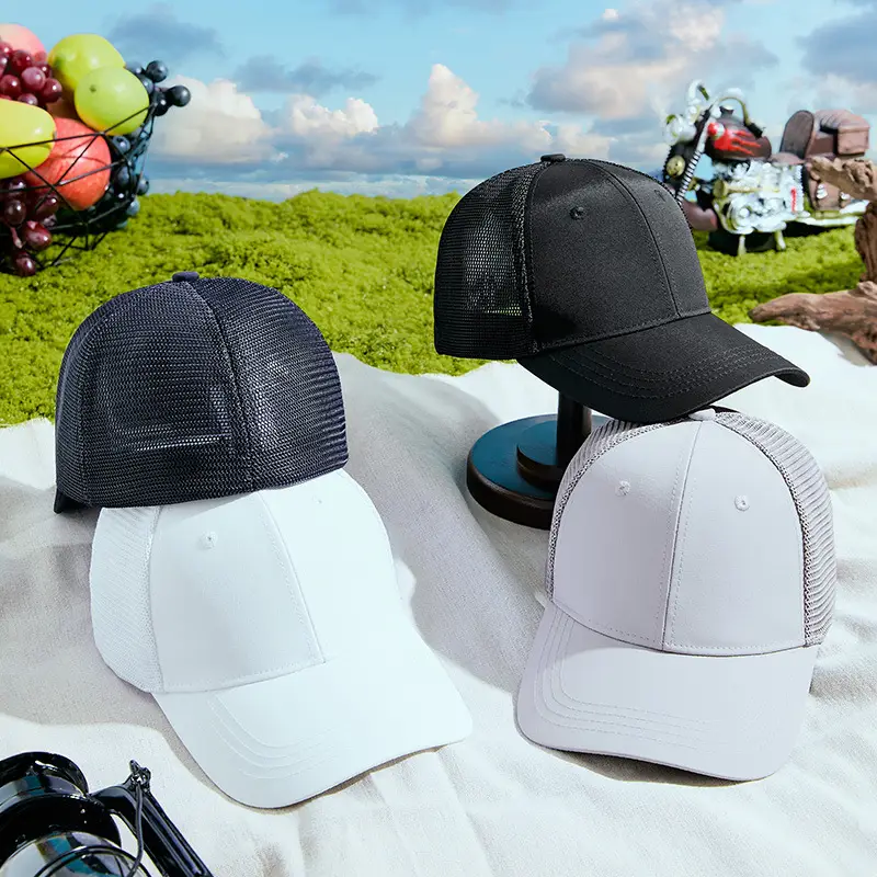 2025 Spring Mesh Baseball Cap Navy Blue - Image 7