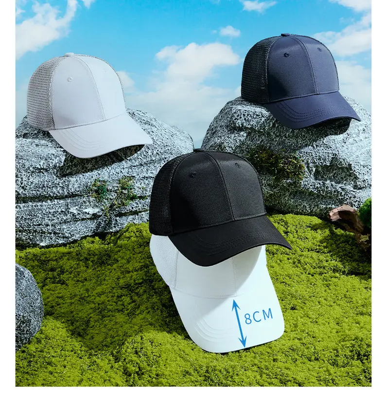 2025 Spring Mesh Baseball Cap Navy Blue — feature 14