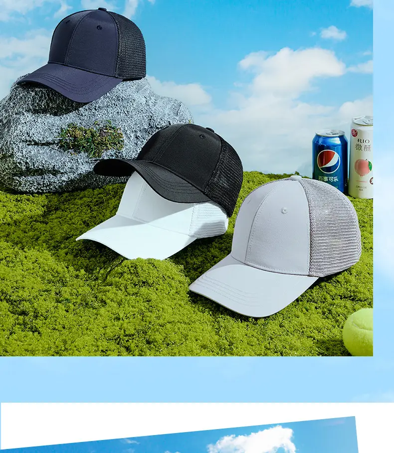 2025 Spring Mesh Baseball Cap Navy Blue — feature 18