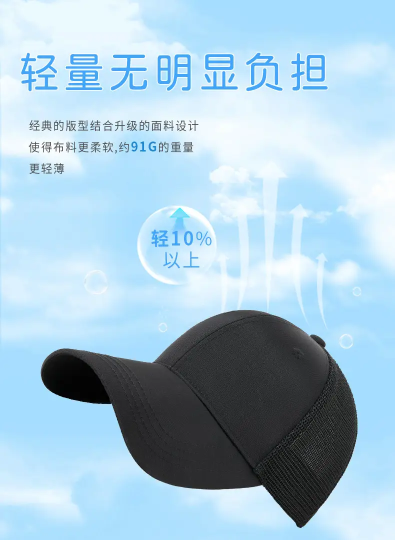 2025 Spring Mesh Baseball Cap Navy Blue — feature 9