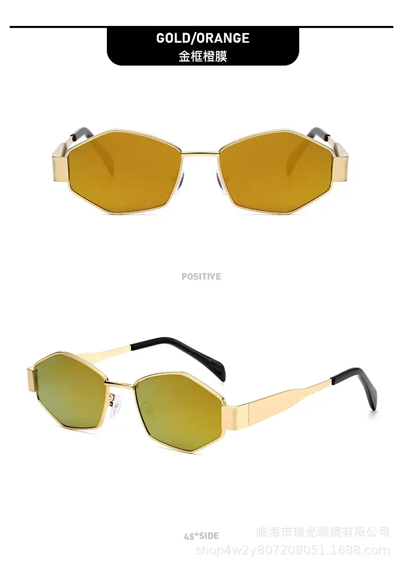 Diamond-Shaped Metal Sunglasses for Men Women — feature 33