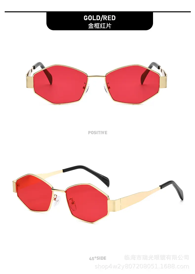 Diamond-Shaped Metal Sunglasses for Men Women — feature 37
