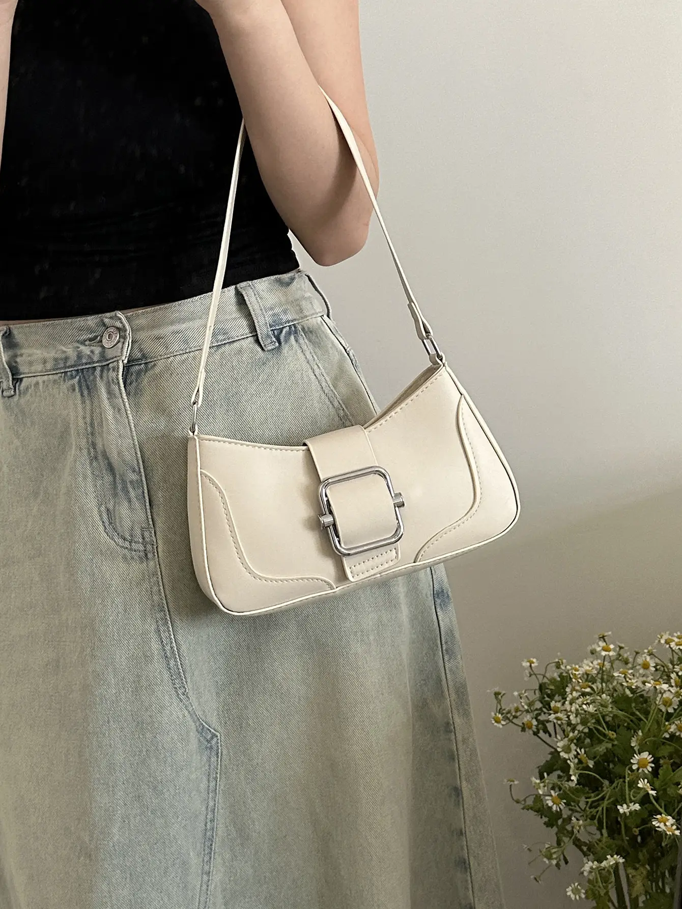 Vintage Brown Shoulder Crossbody Bag for Women - Image 9