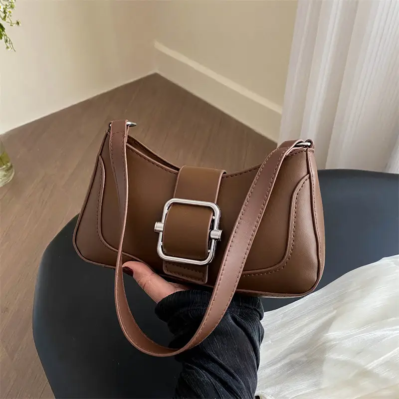 Vintage Brown Shoulder Crossbody Bag for Women - Image 3