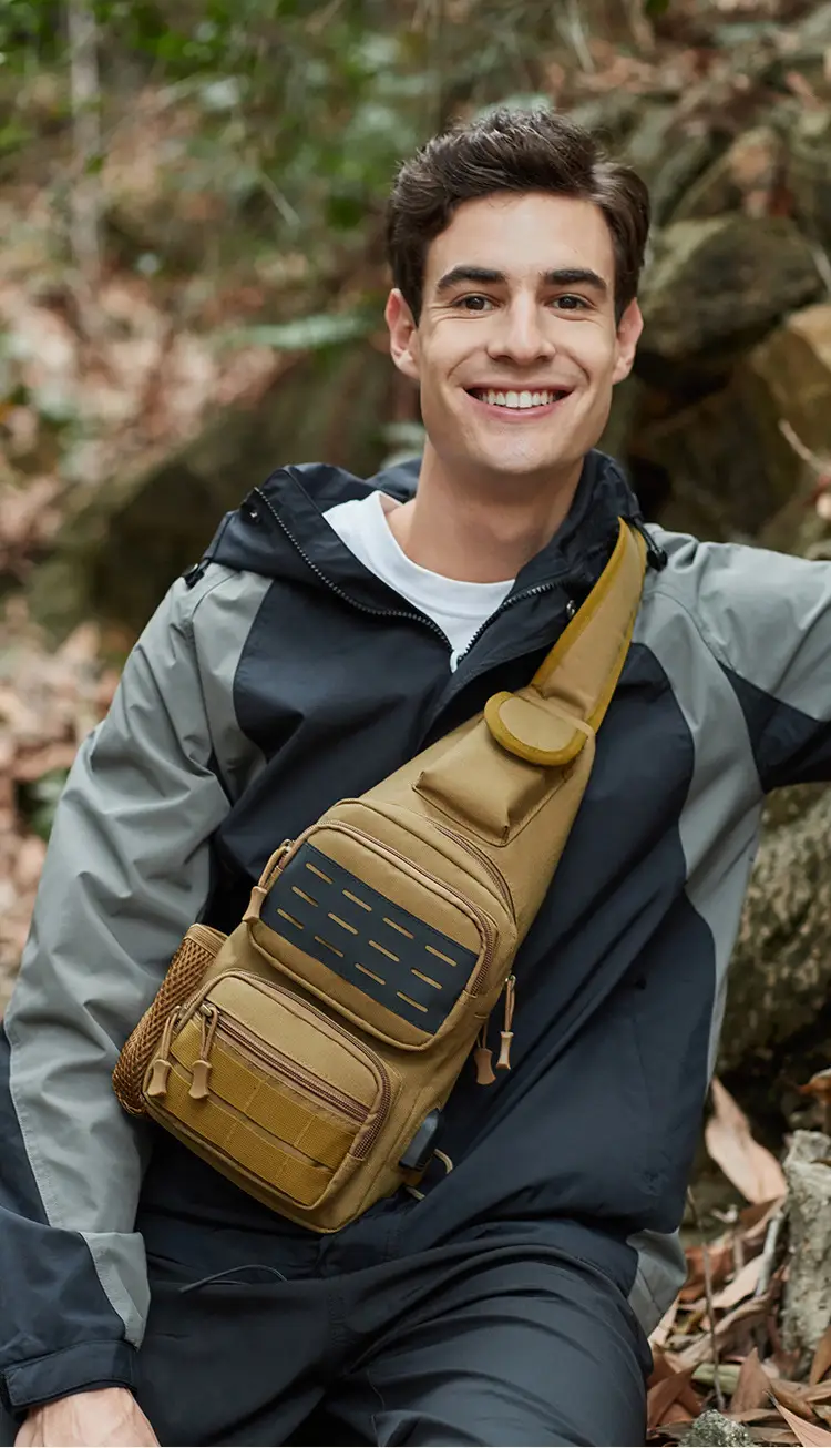 Camouflage Tactical Fishing Bag Single Shoulder Crossbody — feature 5