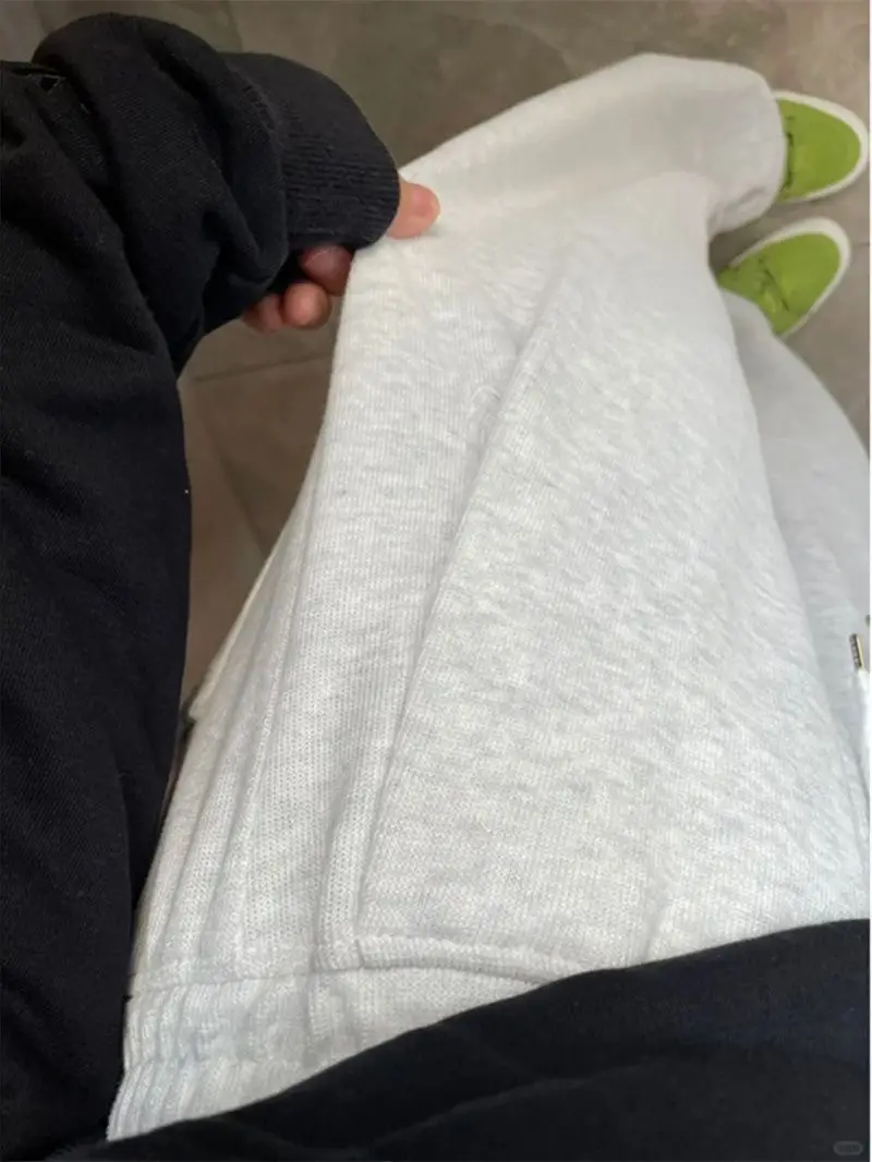 Men's Grey Sweatpants with Green Sneakers — feature 3