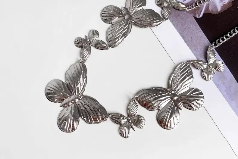 Silver Butterfly Waist Chain Belt for Women — feature 5