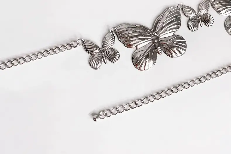 Silver Butterfly Waist Chain Belt for Women — feature 6