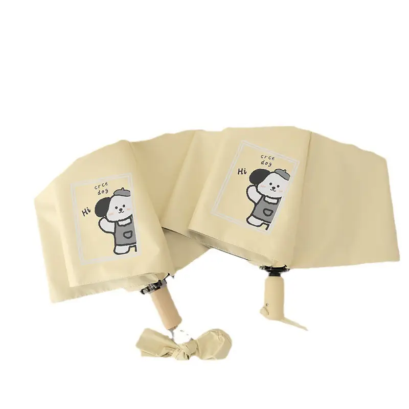 Cute Cartoon Puppy Umbrella Sunny Rain Portable - Image 7
