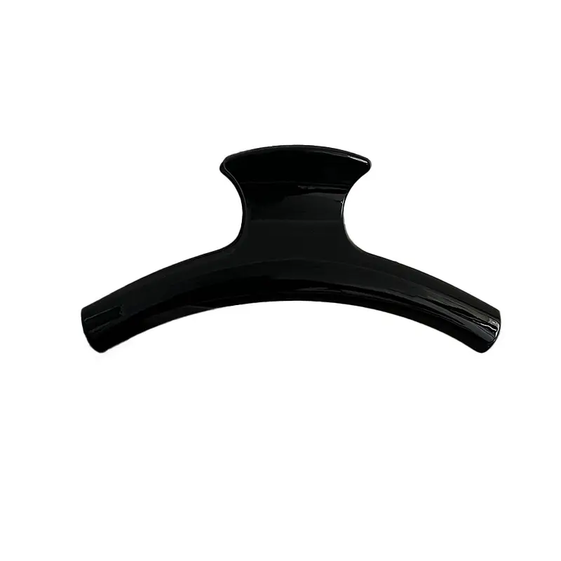 Black Korean Style Hair Clip with Large Curved Design - Image 10
