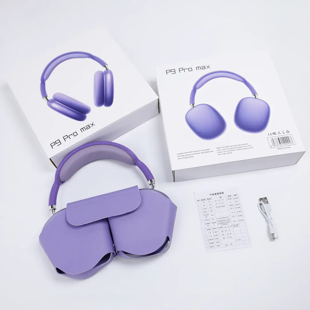 Cross-Border P9Promax Heavy Bass Wireless Over-Ear Bluetooth Headphones with Microphone, Long Battery Life, Huaqiangbei Custom Model — feature 5