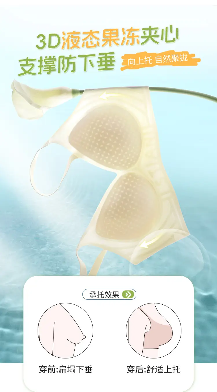 Ultra Thin Jelly Ice Cooling Non-Rimless Bra Women — feature 7