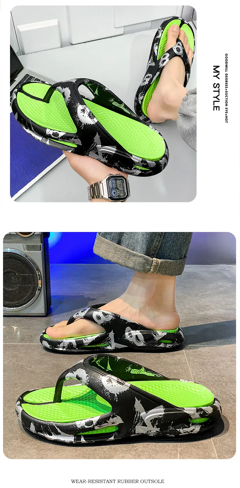 Men's 2024 New Explosions Clip Sandals Plus Size — feature 9