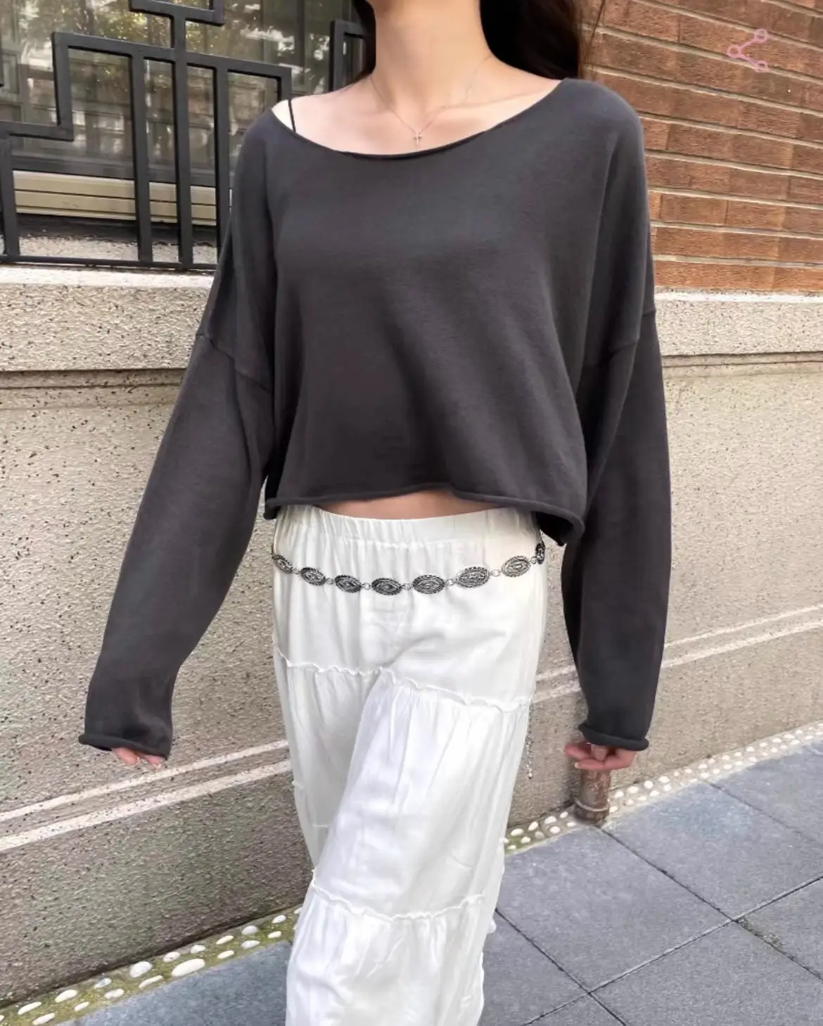 American Style Korean Style Silver Belt Chain Belt — feature 3