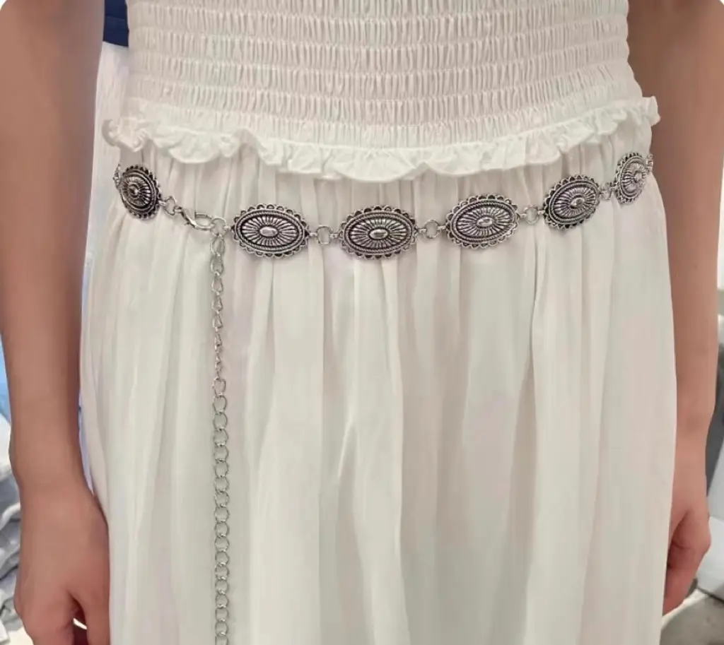 American Style Korean Style Silver Belt Chain Belt — feature 5