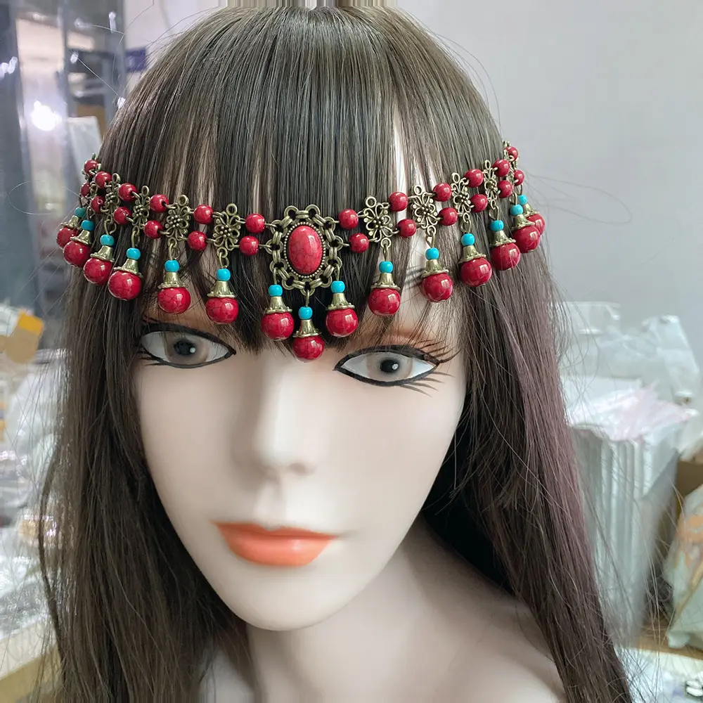 Retro Red Beaded Travel Eyebrow Pendant — feature 12