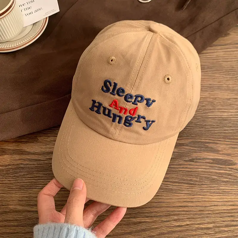 Sleepy And Hungry Purple Embroidered Cap - Image 6