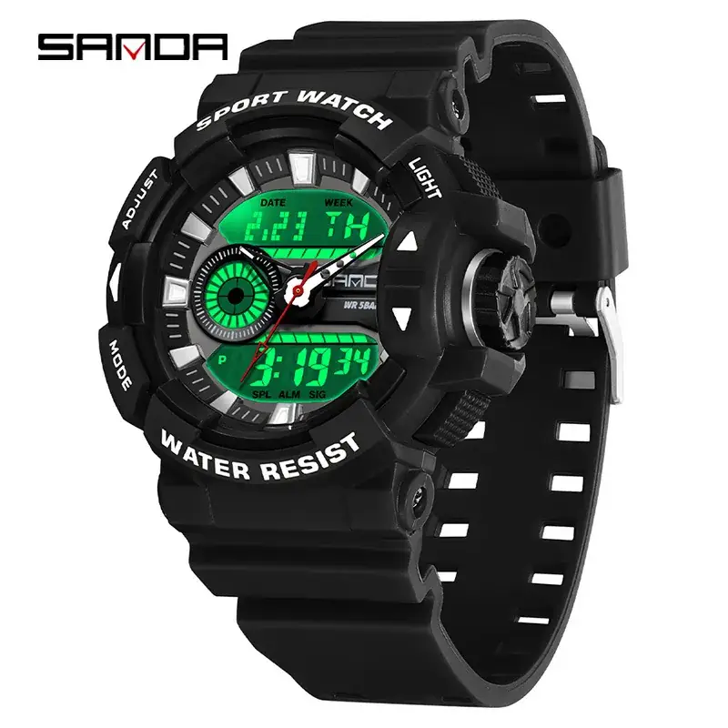 Red Waterproof Digital Watch for Men - Image 2