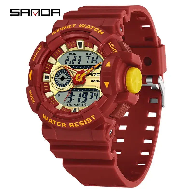 Red Waterproof Digital Watch for Men - Image 7