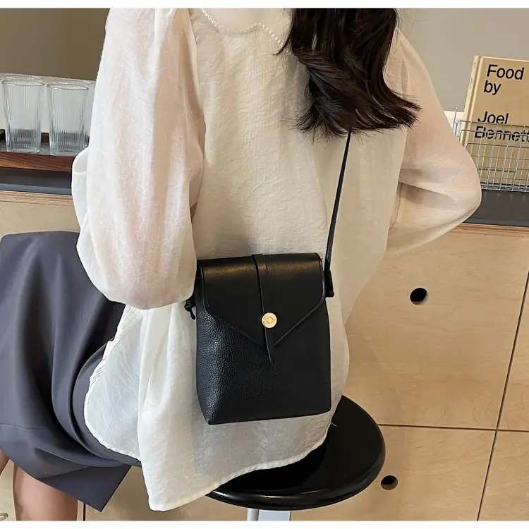 Women's Mini Crossbody Bag Brown Leather with Mobile Phone Holder — feature 10