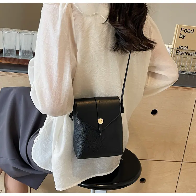 Women's Mini Crossbody Bag Brown Leather with Mobile Phone Holder — feature 11