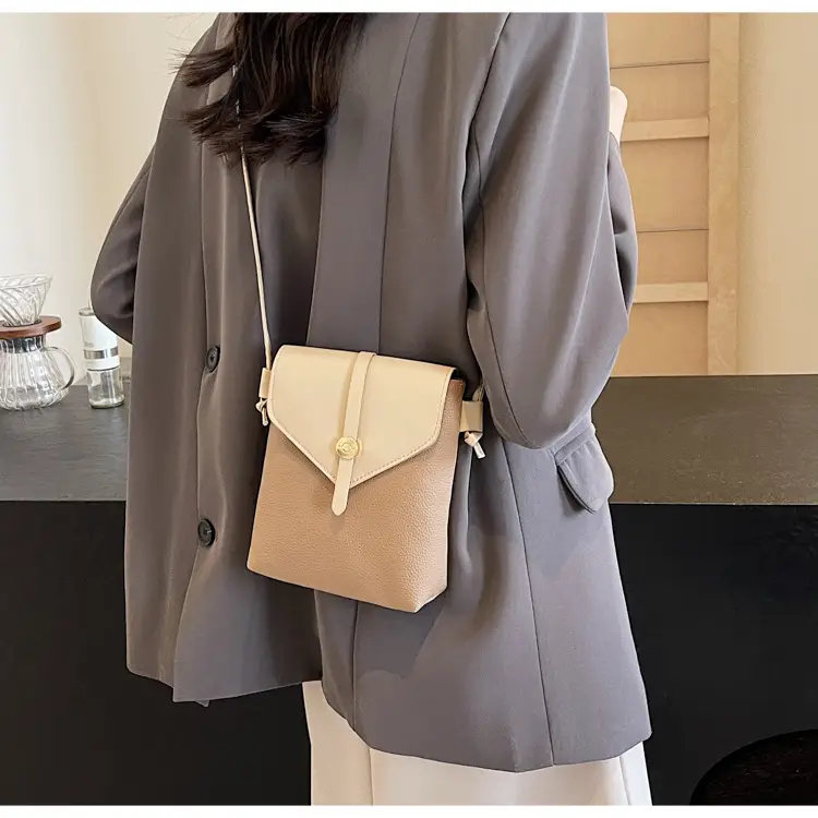 Women's Mini Crossbody Bag Brown Leather with Mobile Phone Holder — feature 8
