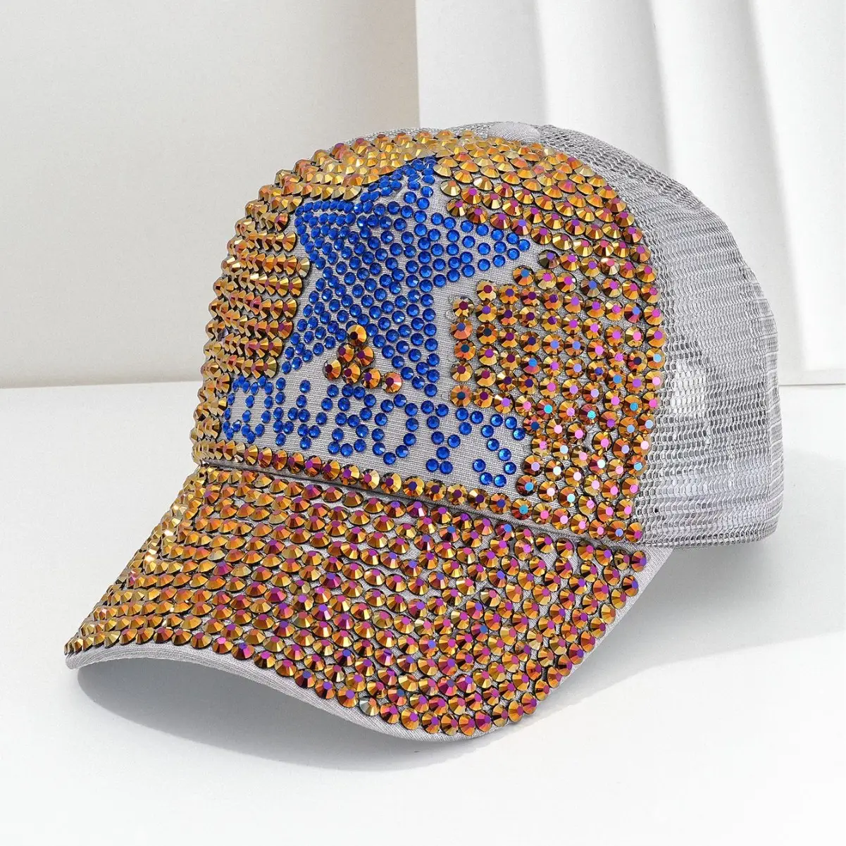 Cross-border Diamond Baseball Cap with Letter Personality - Image 3