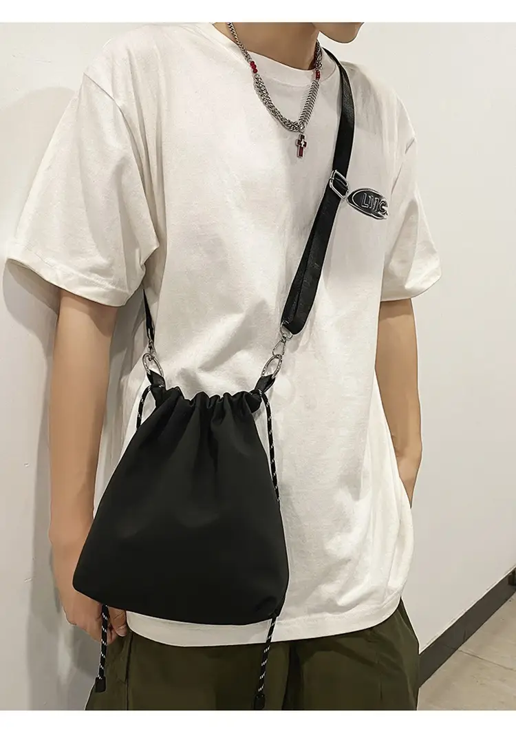 Light Blue Japanese Crossbody Bag for Men — feature 11