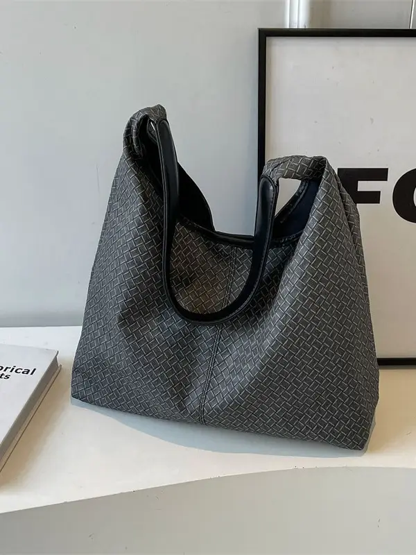 Women Textured Shoulder Bag 2024 Beige - Image 6