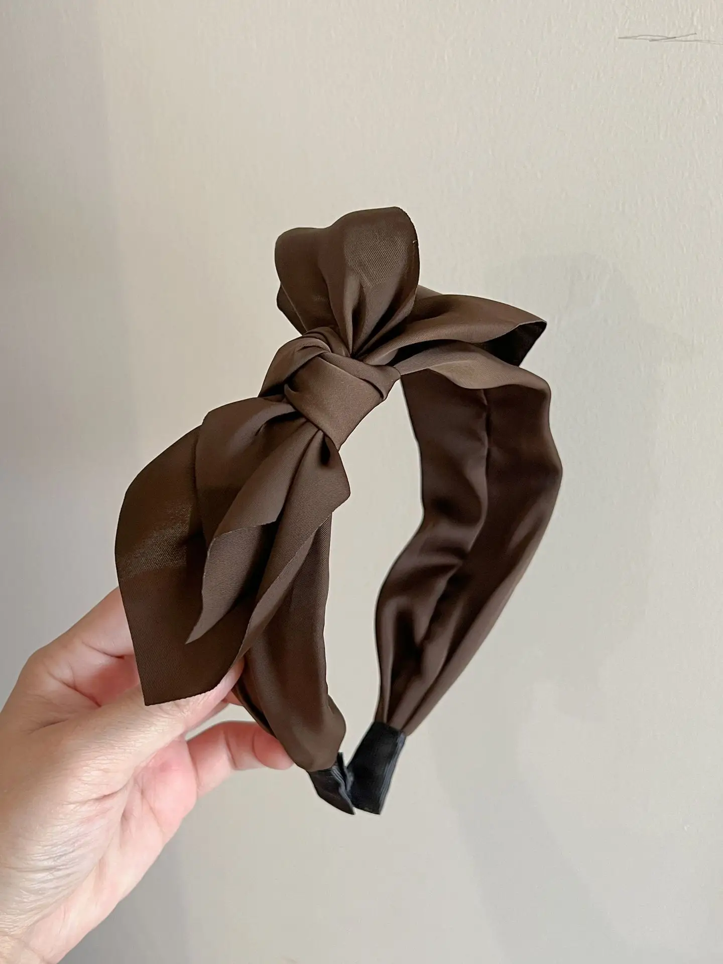 Satin Knot Headband for Women Brown Sweet Temperament — feature 14