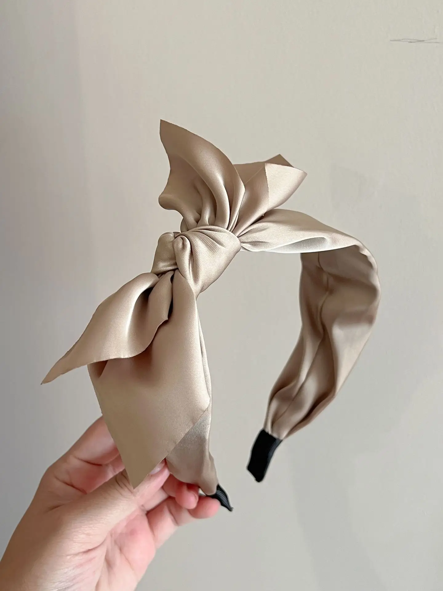 Satin Knot Headband for Women Brown Sweet Temperament — feature 9