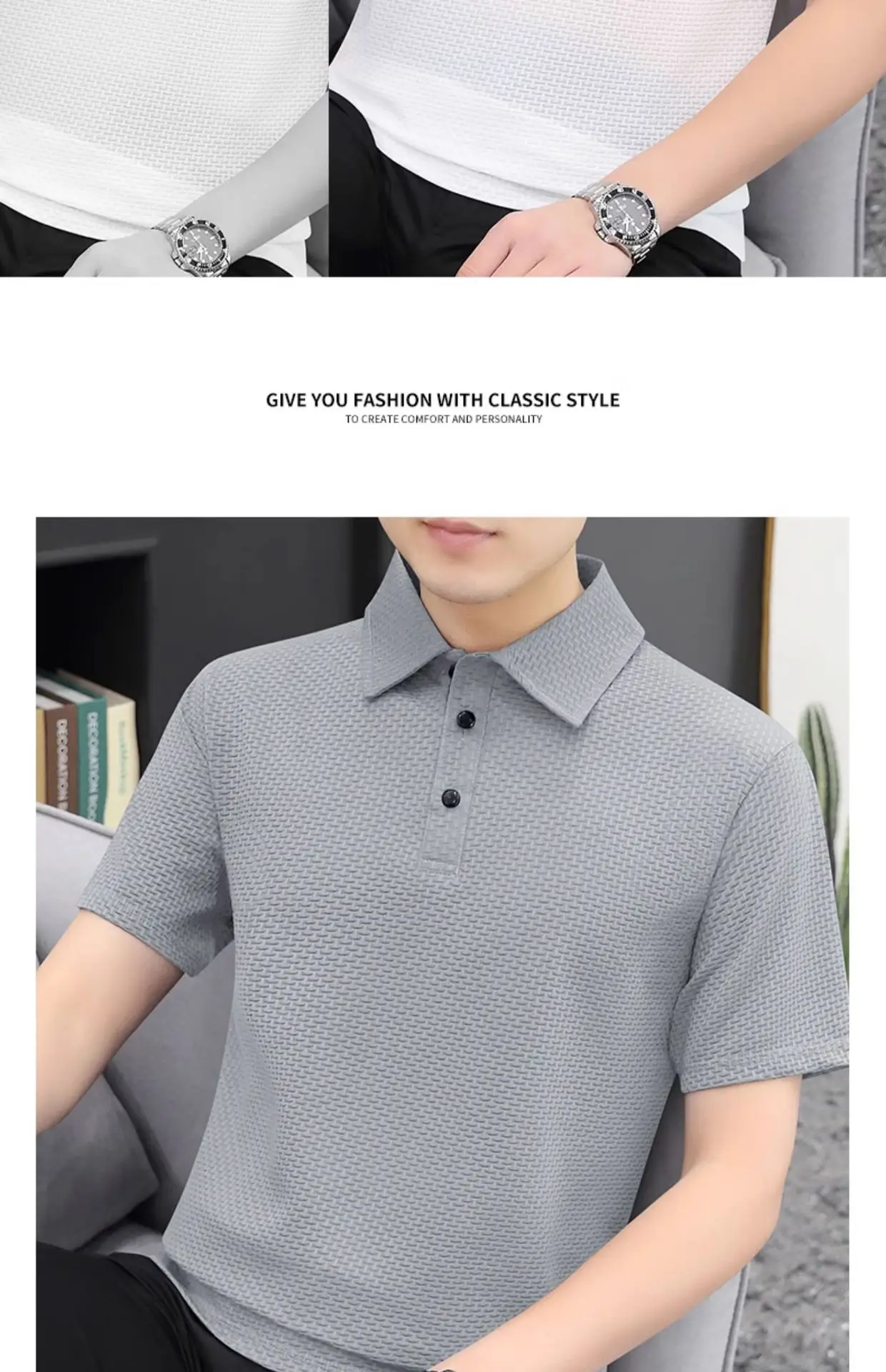 Ice Silk Bamboo Men's Polo Shirt 2025 Summer New Style — feature 18