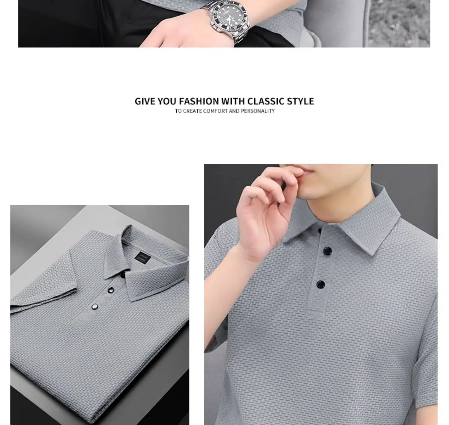 Ice Silk Bamboo Men's Polo Shirt 2025 Summer New Style — feature 19