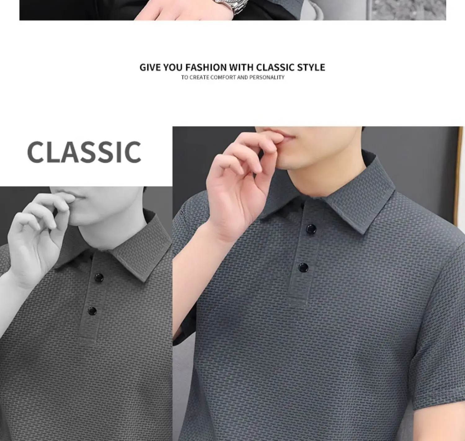 Ice Silk Bamboo Men's Polo Shirt 2025 Summer New Style — feature 21