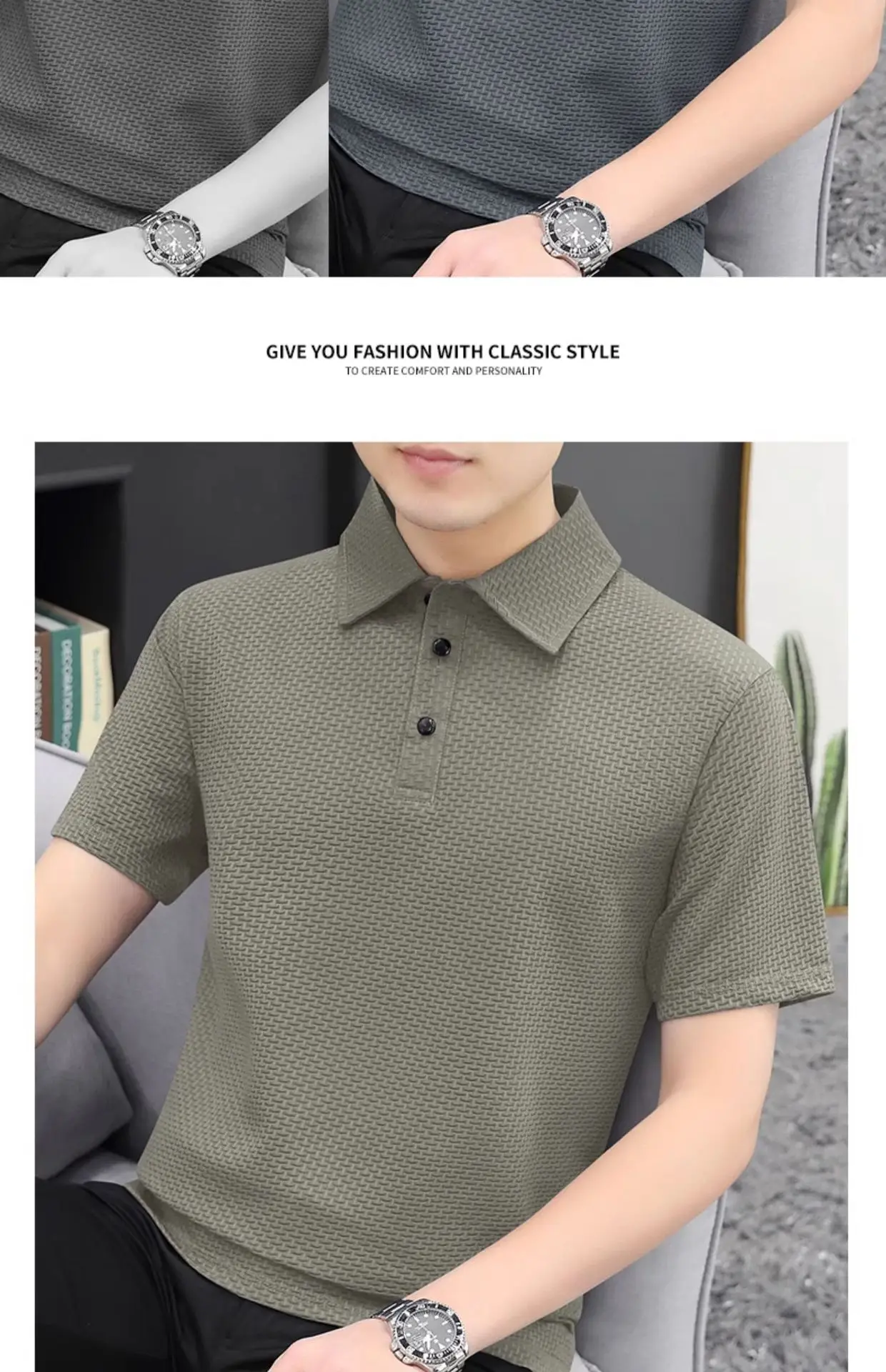 Ice Silk Bamboo Men's Polo Shirt 2025 Summer New Style — feature 22