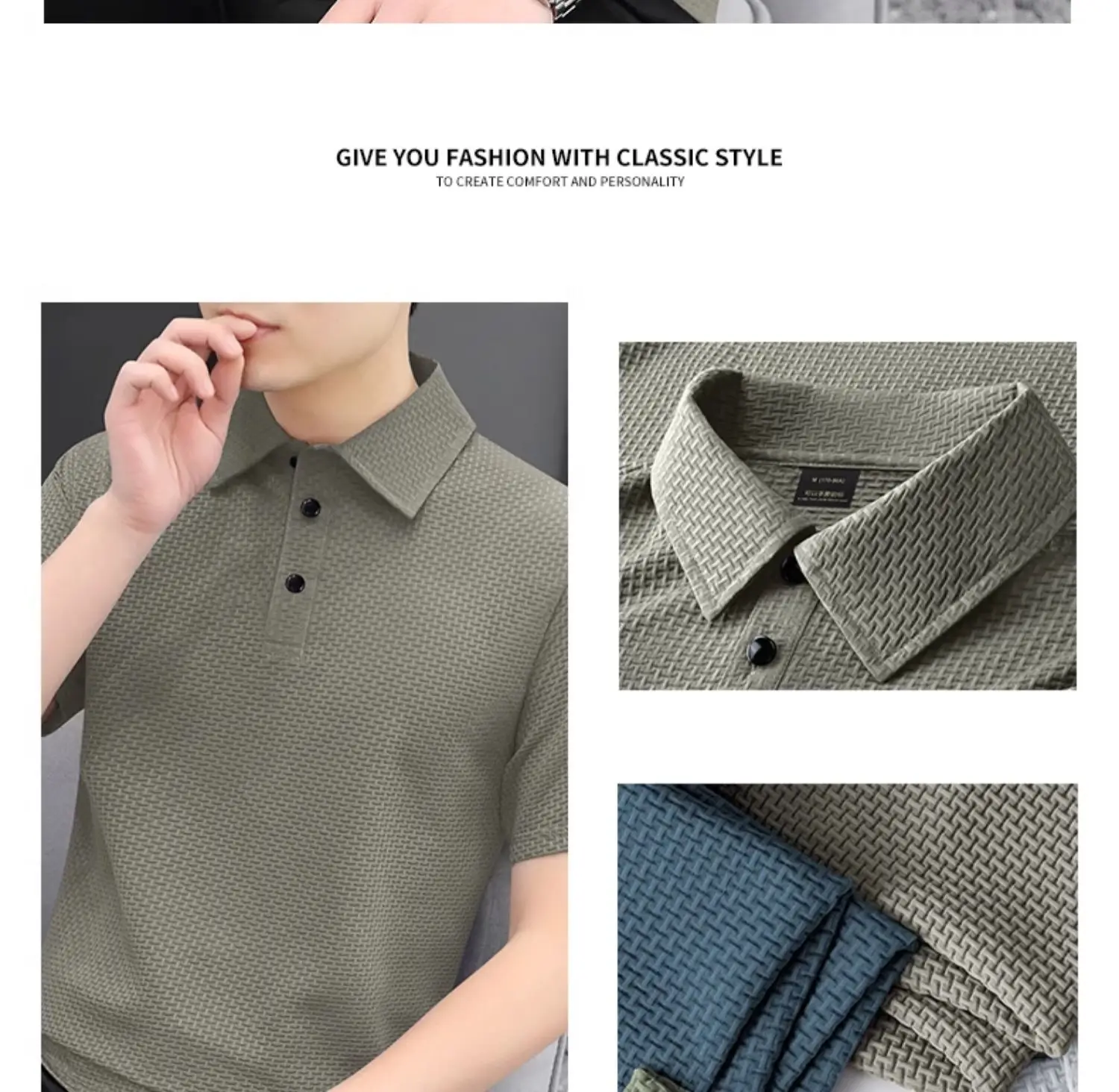 Ice Silk Bamboo Men's Polo Shirt 2025 Summer New Style — feature 23
